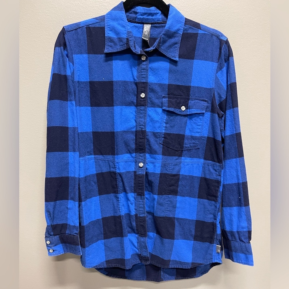 Mountain Hardwear Blue and Black Checkered Men's Shirt